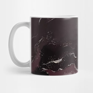 Multicolour with silver foil abstract Marble texture. Mug